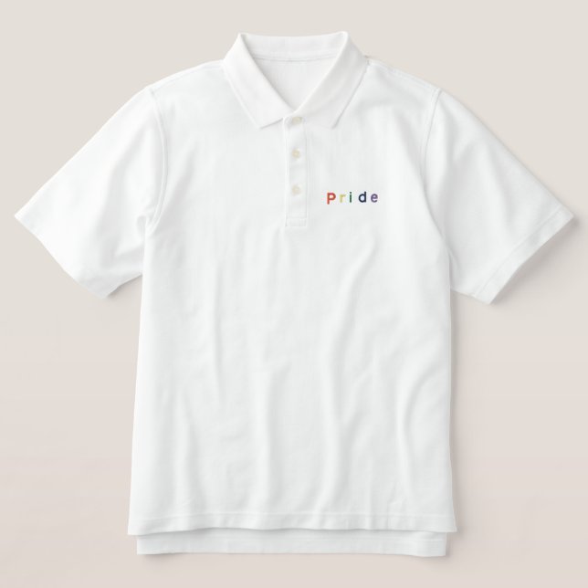 Pride Embroidered Polo Shirt (Design Front)