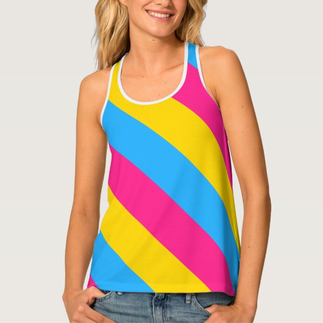 Pride Equal Rights Diversity Pans Inclusion Tank Top (Front)