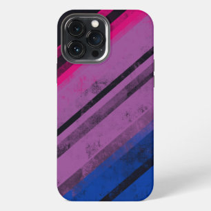 Pride Equality Bi Flag Grunge Stripes LGBTQIA iPhone 13 Pro Max Case