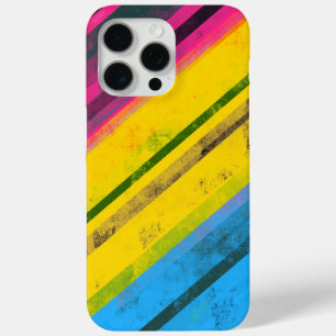 Pride Equality Pan Flag Grunge Stripes LGBTQIA iPhone 15 Pro Max Case
