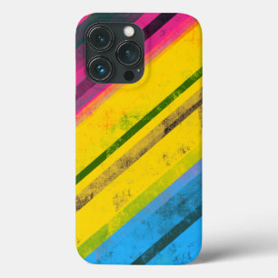 Pride Equality Pan Flag Grunge Stripes LGBTQIA iPhone 13 Pro Case