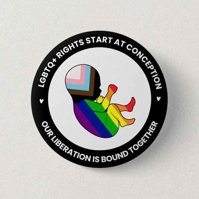 Pride Fetus Button (round) (Front)