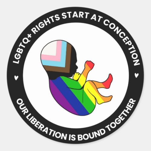 Pride Fetus Stickers round