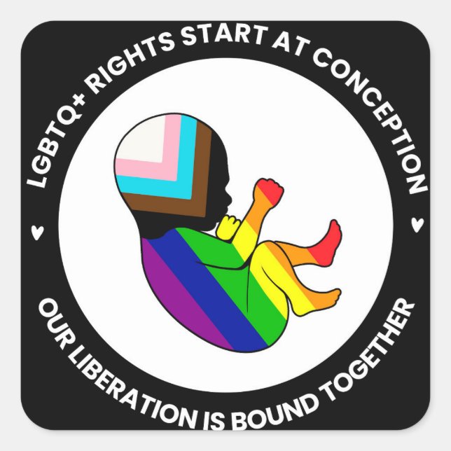 Pride Fetus Stickers (square) (Front)