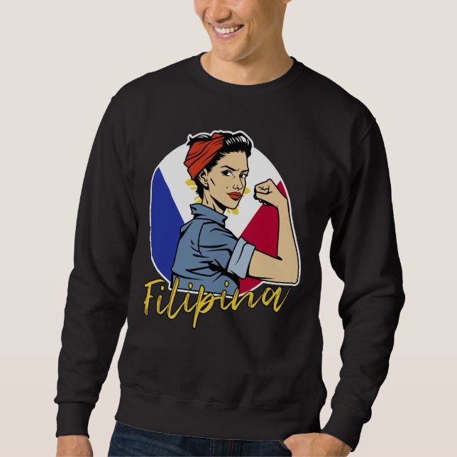 Pride Filipina Pinay Wife Girlfriend Philippines Sweatshirt (Front)