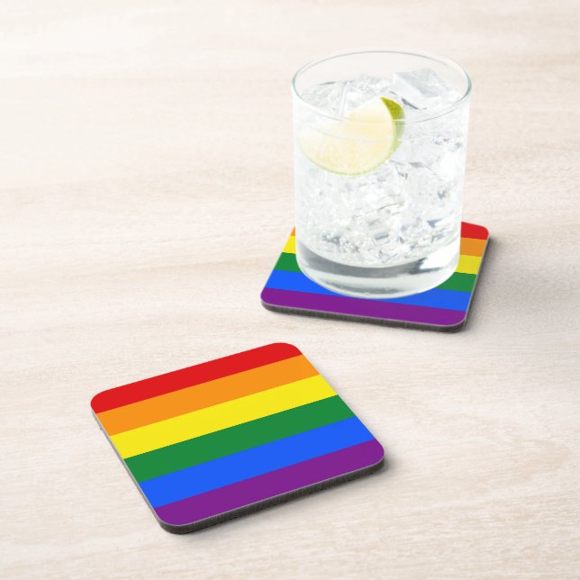 Pride Flag Beverage Coaster (Right Side)