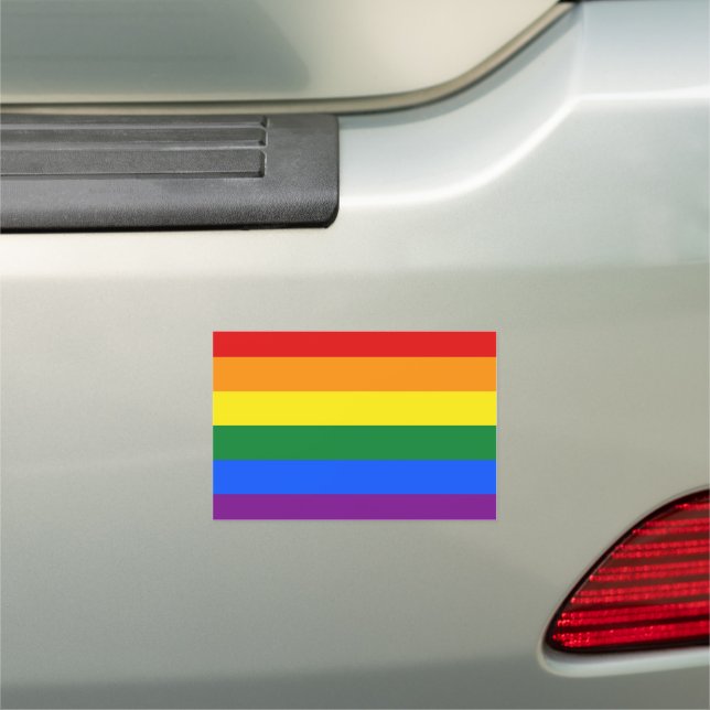 Pride Flag Car Magnet (In Situ)