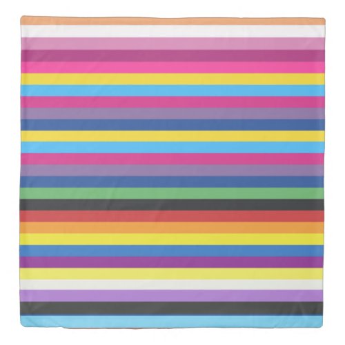 Pride Flag Color Stripes Duvet Cover