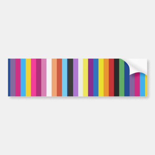 Pride Flag Colorful Stripes Pattern Bumper Sticker