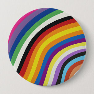 Pride Flag Colorful Stripes Pattern Button