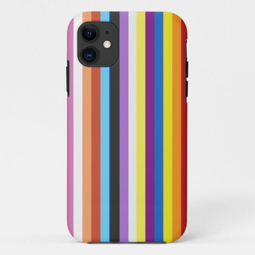 Pride Flag Colorful Stripes Pattern iPhone 11 Case