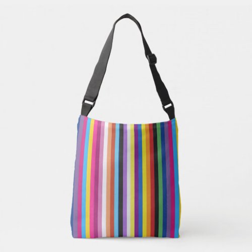 Pride Flag Colorful Stripes Pattern Crossbody Bag