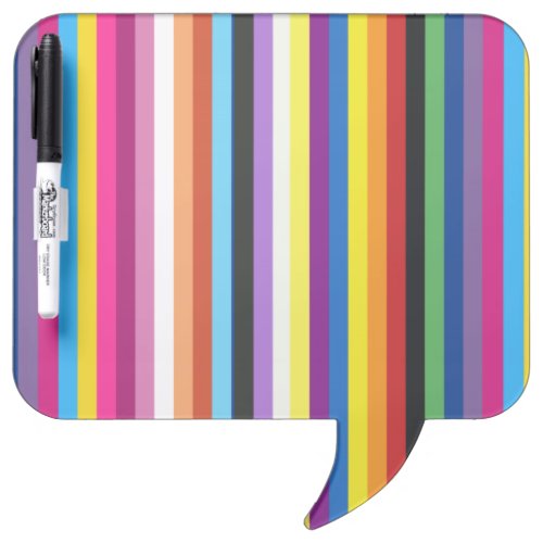 Pride Flag Colorful Stripes Pattern Dry Erase Board