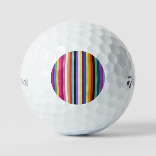 Pride Flag Colorful Stripes Pattern Golf Balls
