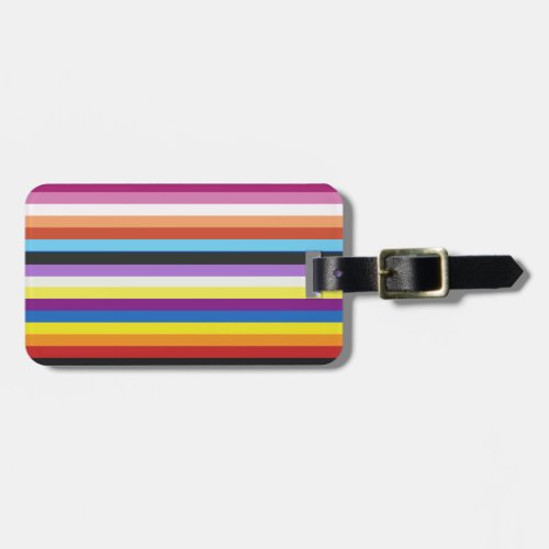 Pride Flag Colorful Stripes Pattern Luggage Tag