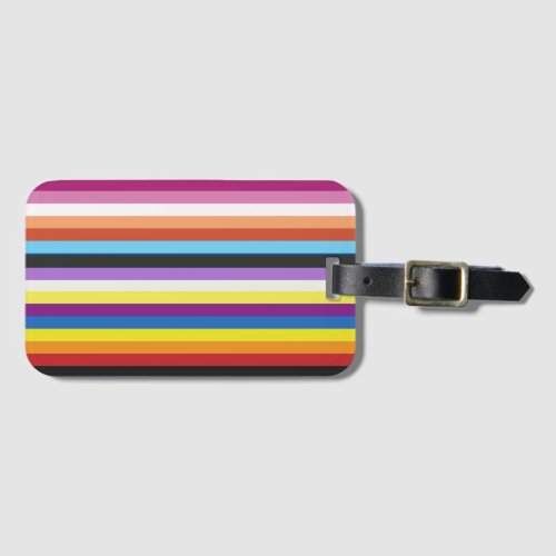 Pride Flag Colorful Stripes Pattern Luggage Tag