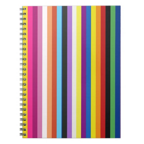 Pride Flag Colorful Stripes Pattern Notebook