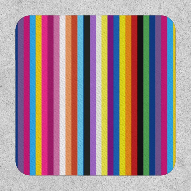 Pride Flag Colorful Stripes Pattern Patch (Front)