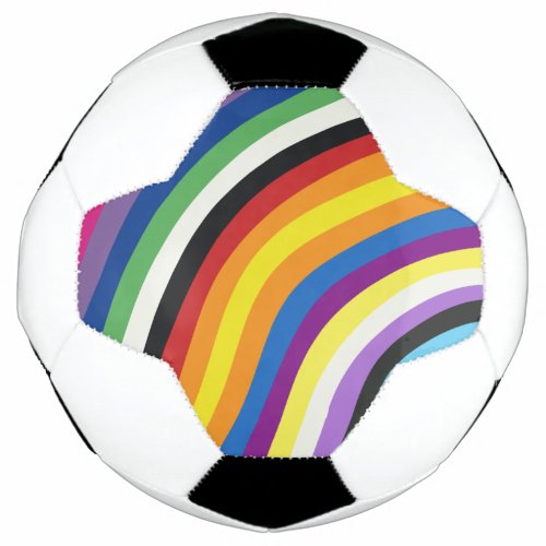 Pride Flag Colorful Stripes Pattern Soccer Ball