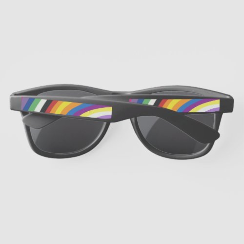 Pride Flag Colorful Stripes Pattern Sunglasses