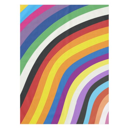 Pride Flag Colorful Stripes Pattern Tablecloth