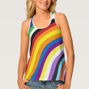 Pride Flag Colorful Stripes Pattern Tank Top