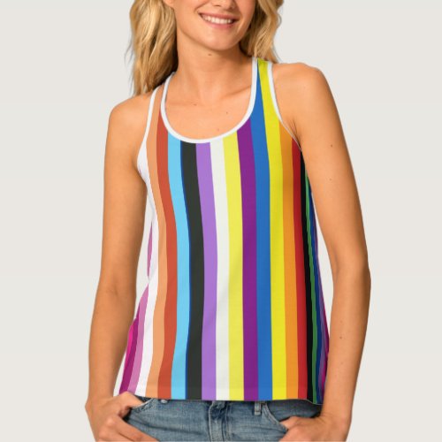 Pride Flag Colorful Stripes Pattern Tank Top
