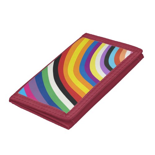 Pride Flag Colorful Stripes Pattern Trifold Wallet