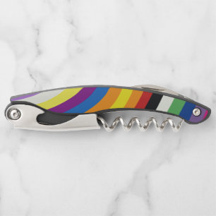 Pride Flag Colorful Stripes Pattern Waiter's Corkscrew