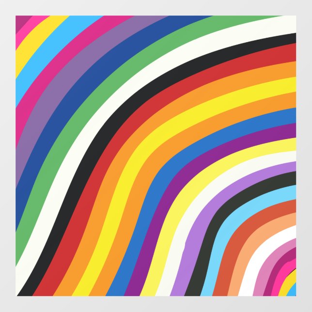 Pride Flag Colorful Stripes Pattern Wall Decal (Front)