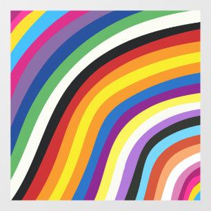 Pride Flag Colorful Stripes Pattern Window Cling