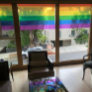 Pride flag colors stripes window cling