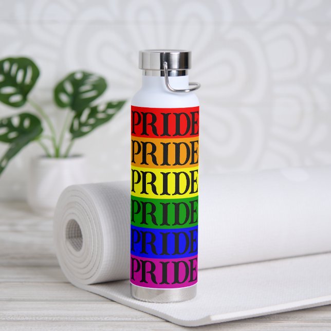 Pride Flag Colors Water Bottle  (Yoga)