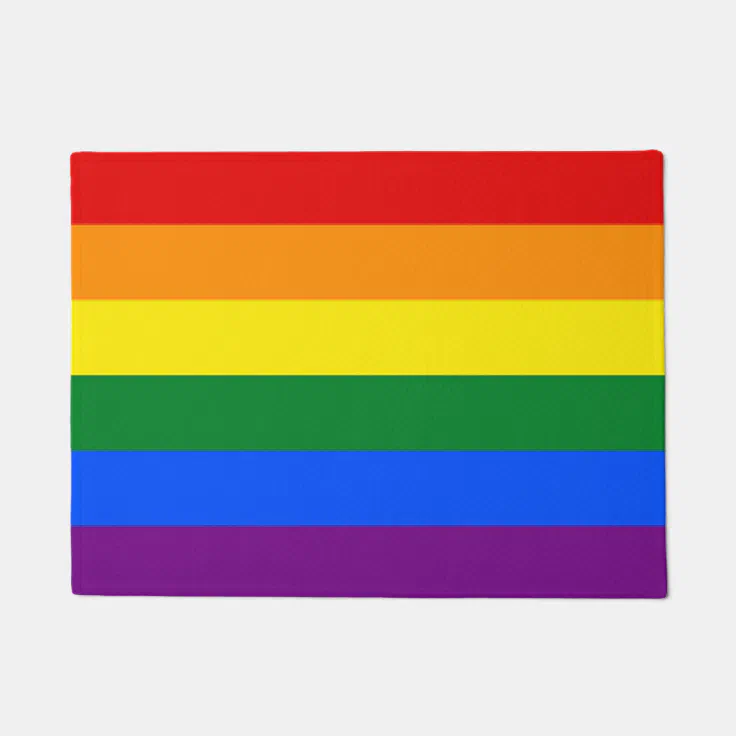 Pride Flag Door Mat Rainbow Gay Pride Flag Design Zazzle
