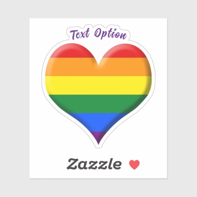 Pride Flag Heart Sticker (Sheet)