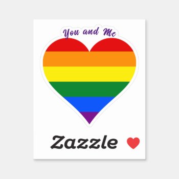 Pride Flag Heart Sticker by gravityx9 at Zazzle