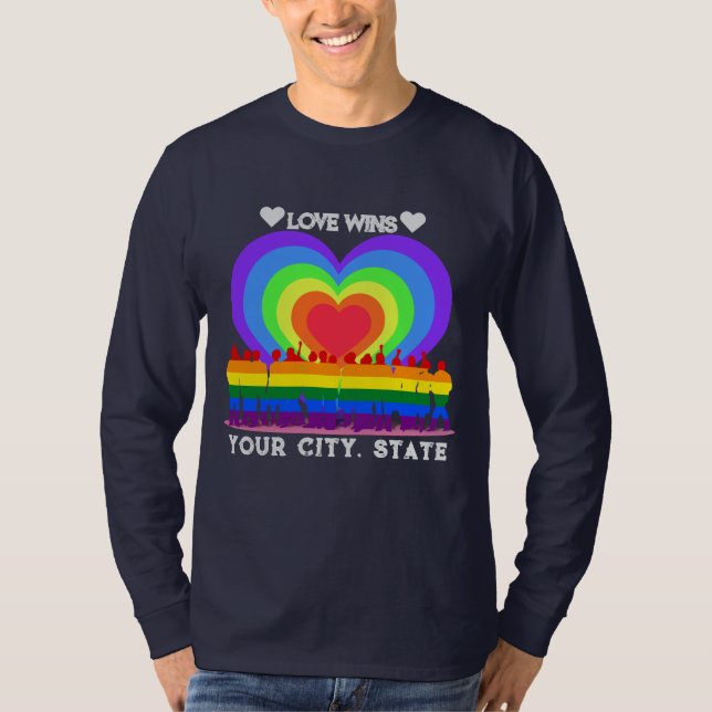 Pride Flag Heart T-Shirt (Front)