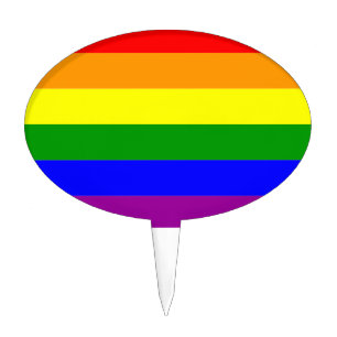 Pride Flag LGBTQIA+ Rainbow Colors Cake Topper
