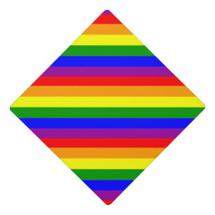 Pride Flag LGBTQIA+ Rainbow Colors Graduation Cap Topper