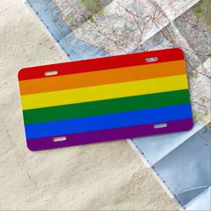 Pride Flag License Plate