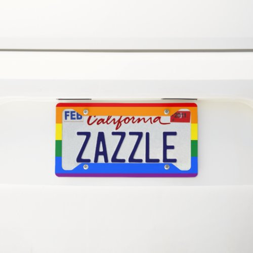 Pride Flag License Plate Frame