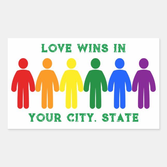 Pride Flag People Rectangular Sticker (Front)