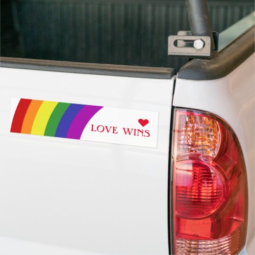Pride Flag Rainbow Bumper Sticker