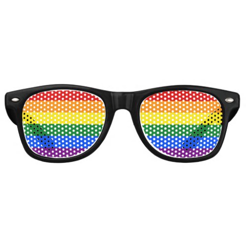 Pride Flag Rainbow Color LGBTQ Retro Sunglasses