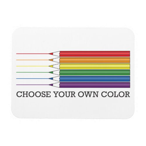 Pride Flag Rainbow Color Pencils LGBT Magnet