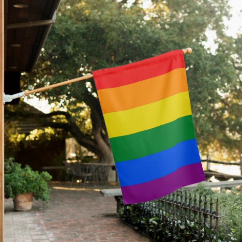 Pride flag rainbow colors stripes 