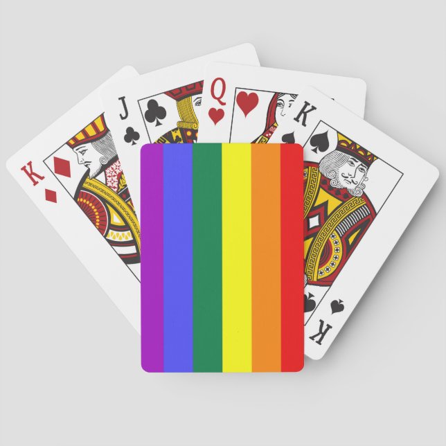 Pride flag rainbow playing cards (Back)