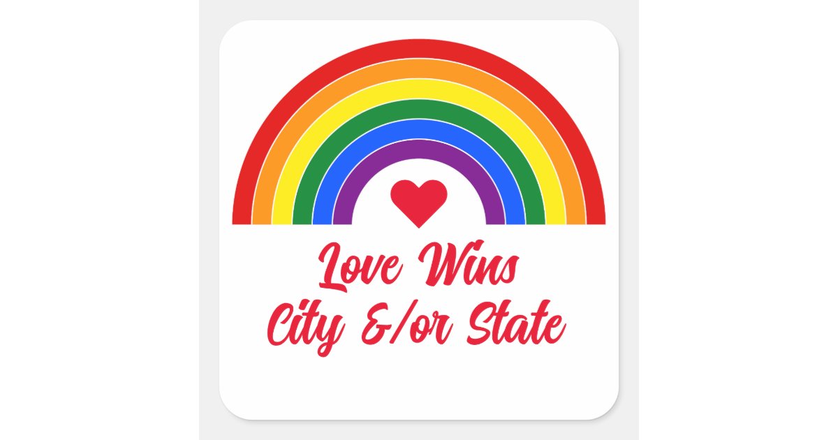 Pride Flag Rainbow Square Sticker | Zazzle