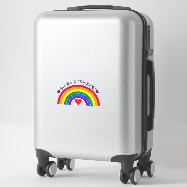 Pride Flag Rainbow Sticker (Suitcase)