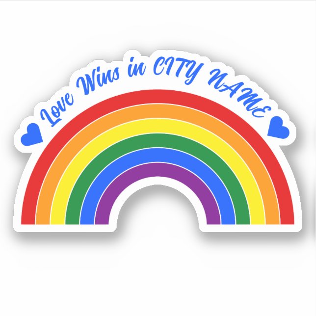 Pride Flag Rainbow Sticker (Front)